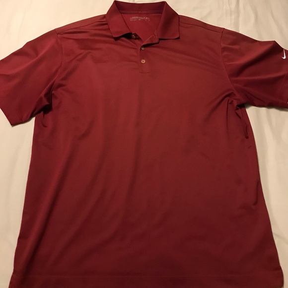 Nike Golf Polo Dri Fit Performance Red Short Sleeve Athletic Mens Sz XL - Picture 1 of 9